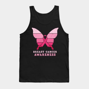 Breast Cancer Awareness Butterfly Tank Top